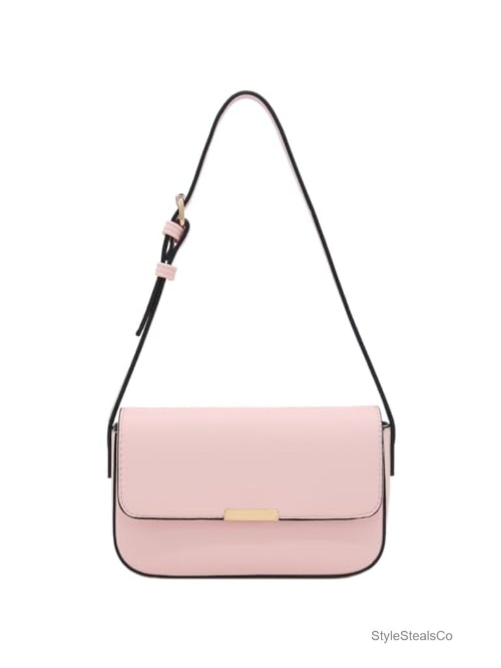 Mini Rectangular Flap Purse Faux Leather Shoulder Bag Underarm